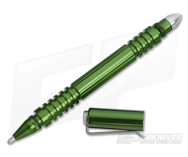 Hinderer Investigator Pen OD Green High Polish Aluminum 2 Hinderer Investigator Pen OD Green High Polish Aluminum - Image 2