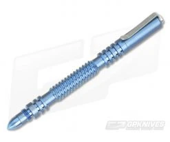 Hinderer Knives Investigator Pen Spiral Blue Titanium