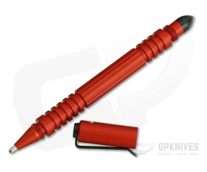 Hinderer Investigator Pen Matte Orange Aluminum Black Hardware 2 Hinderer Investigator Pen Matte Orange Aluminum Black Hardware - Image 2