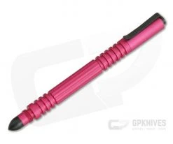 Hinderer Investigator Pen Matte Pink Aluminum Black Hardware