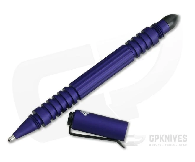 Hinderer Investigator Pen Matte Purple Aluminum Black Hardware 2 Hinderer Investigator Pen Matte Purple Aluminum Black Hardware - Image 2