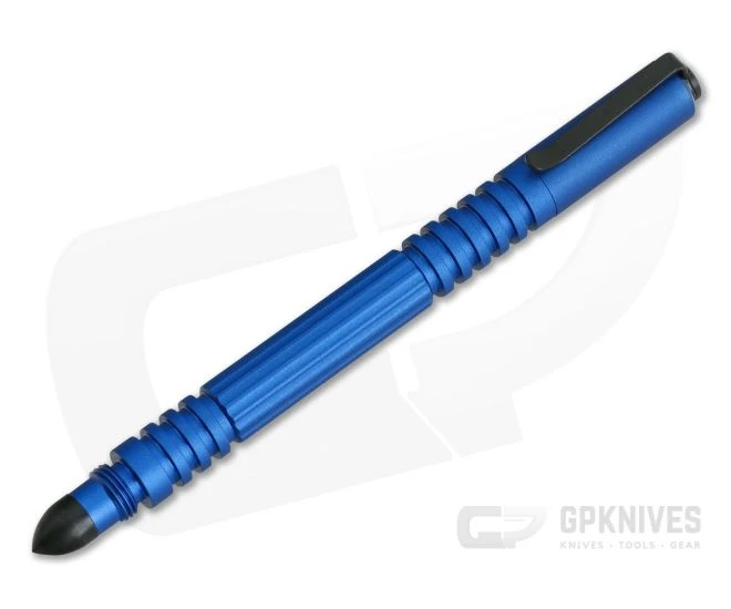 Hinderer Investigator Pen Matte Blue Aluminum Black Hardware 1 Hinderer Investigator Pen Matte Blue Aluminum Black Hardware