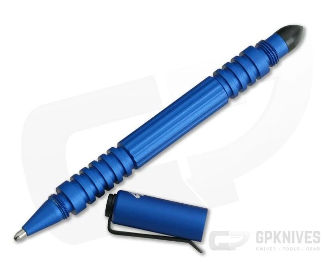 Hinderer Investigator Pen Matte Blue Aluminum Black Hardware 2 Hinderer Investigator Pen Matte Blue Aluminum Black Hardware - Image 2