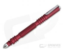 Hinderer Knives Investigator Pen Spiral Aluminum Matte Red