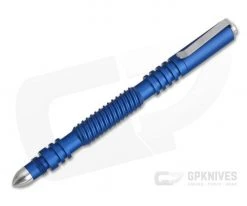 Hinderer Knives Investigator Pen Spiral Aluminum Matte Blue