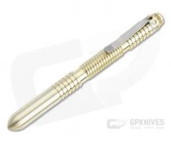 Hinderer Knives Extreme Duty Pen Spiral Raw Brass