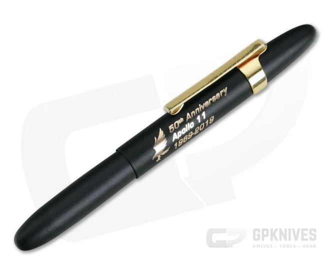 Fisher Bullet Space Pen Special Edition Apollo 11 50th Anniversary Matte Black with Clip 400BGFGGCL-50 1 Fisher Bullet Space Pen Special Edition Apollo 11 50th Anniversary Matte Black with Clip 400BGFGGCL-50