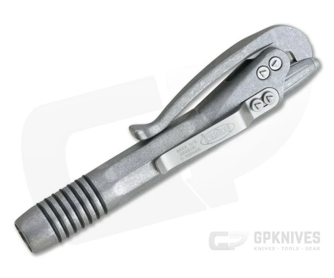 Microtech Siphon II Stonewashed Stainless Steel Ink Pen 401-SS-SW 3 Microtech Siphon II Stonewashed Stainless Steel Ink Pen 401-SS-SW - Image 3