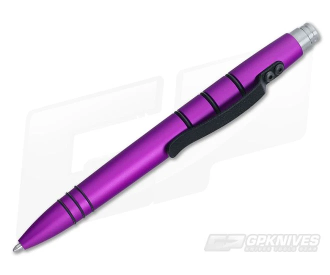 Tuff-Writer Mini Click Pen Aluminum Purple 2 Tuff-Writer Mini Click Pen Aluminum Purple - Image 2