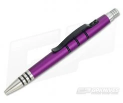 Tuff-Writer Mini Click Aluminum Ink Pen Purple SS Tip