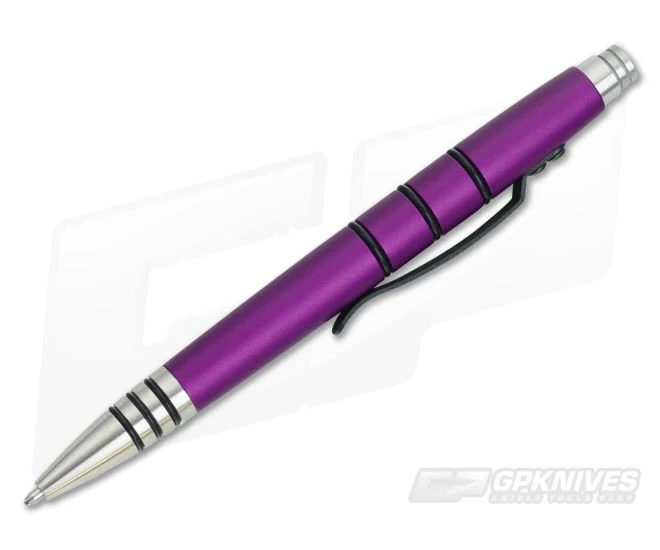 Tuff-Writer Mini Click Aluminum Ink Pen Purple SS Tip 2 Tuff-Writer Mini Click Aluminum Ink Pen Purple SS Tip - Image 2