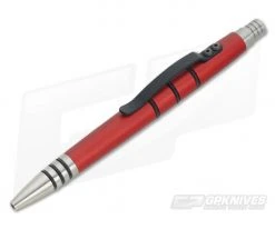 Tuff-Writer Mini Click Aluminum Ink Pen Red SS Tip
