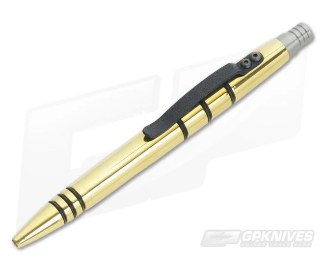 Tuff-Writer Mini Click Brass Ink Pen Polished 1 Tuff-Writer Mini Click Brass Ink Pen Polished