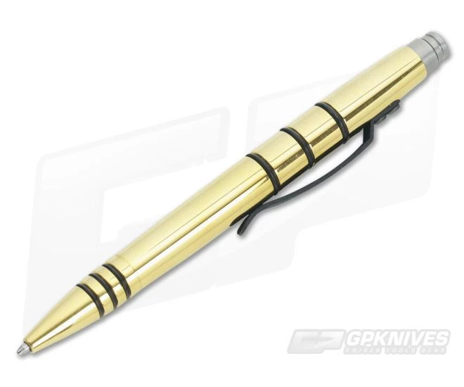 Tuff-Writer Mini Click Brass Ink Pen Polished 2 Tuff-Writer Mini Click Brass Ink Pen Polished - Image 2