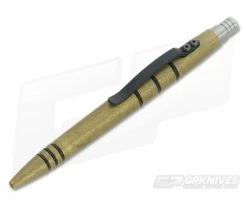 Tuff-Writer Mini Click Brass Ink Pen Tumbled