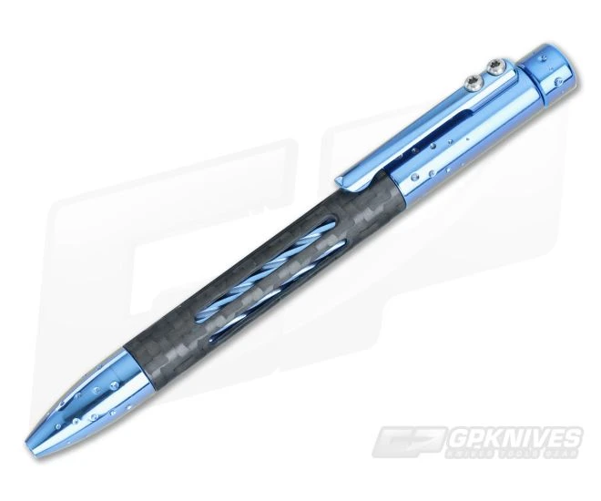 LionSteel Nyala Ink Pen Blue Titanium Carbon Fiber 1 LionSteel Nyala Ink Pen Blue Titanium Carbon Fiber