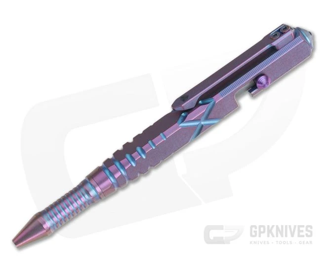 WE Knives TP-02A Purple Titanium Bolt Action Ink Pen 1 WE Knives TP-02A Purple Titanium Bolt Action Ink Pen